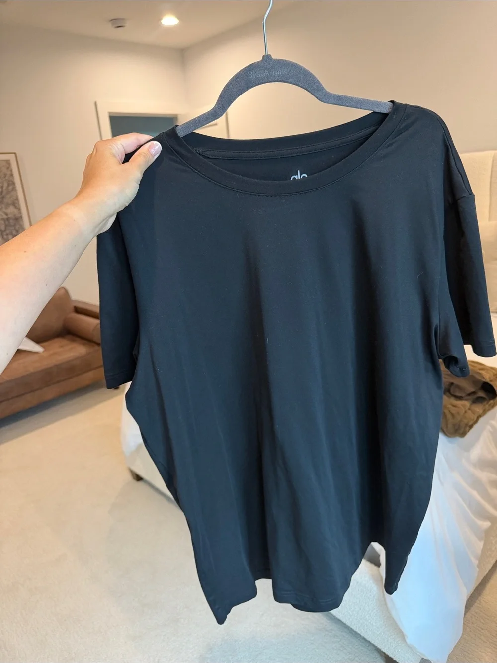 ALO Yoga Black Short Sleeve Crew Tee for Men